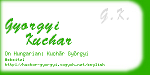 gyorgyi kuchar business card